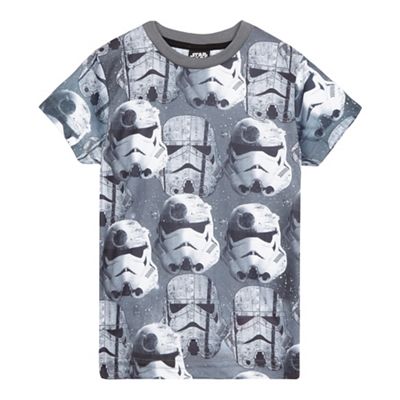Star Wars Boys' Star Wars grey Stormtrooper print t-shirt